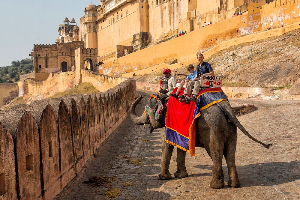 Elephant Ride at Amber Fort